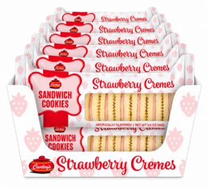 Carley's Strawberry Cremes Sandwich Cookies 3.5oz 12ct